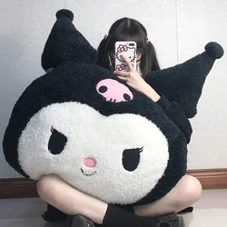 Oversize Sanrio peluche Kuromi Melody cuscino cuscino simpatico cartone animato bambola divano san valentino Kawaii fidanzata regalo di compleanno