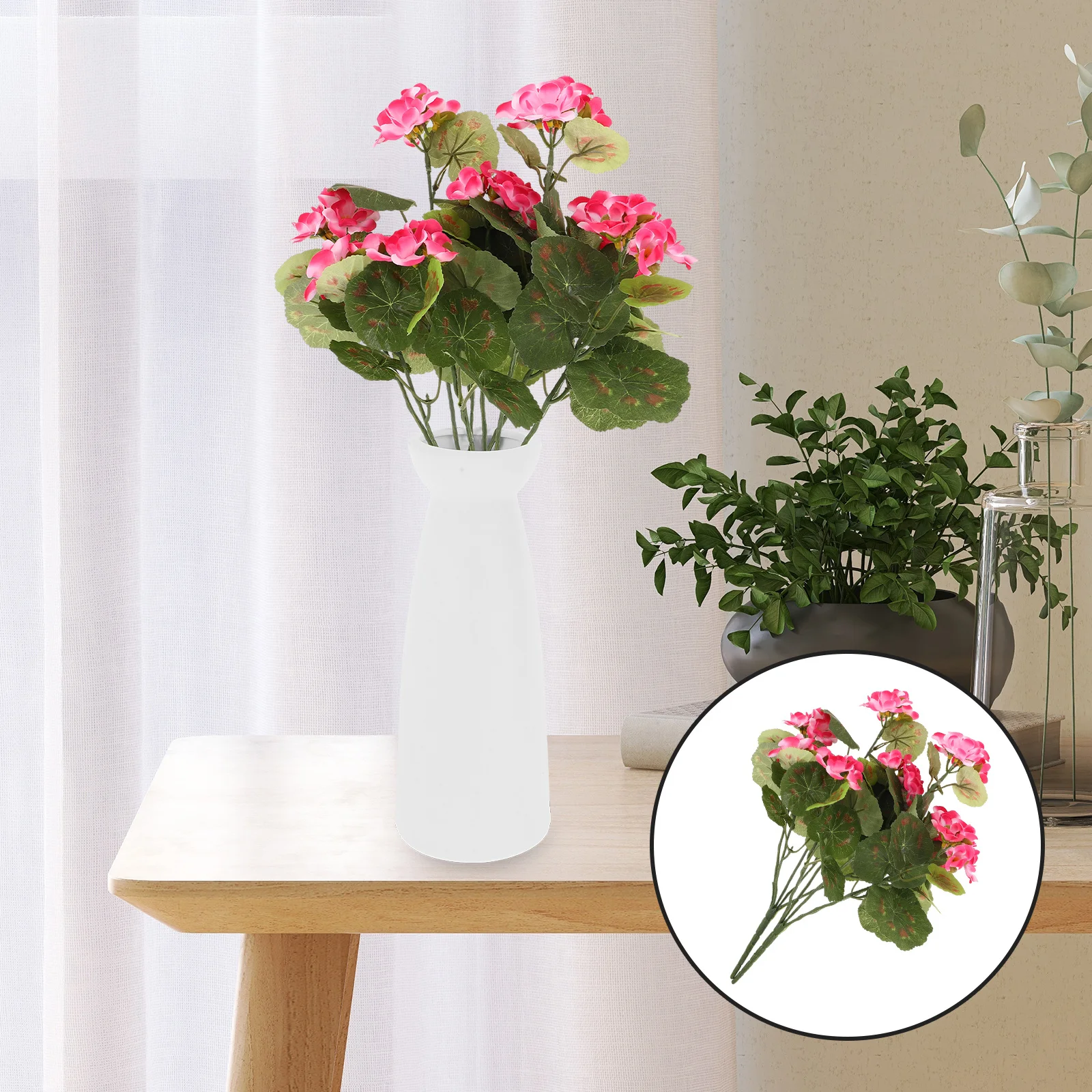 

2Pcs Artificial Crabapple Flowers Realistic Silk Flower Arrangement for Home Living Room Bedroom Office Decor Faux Crabapple