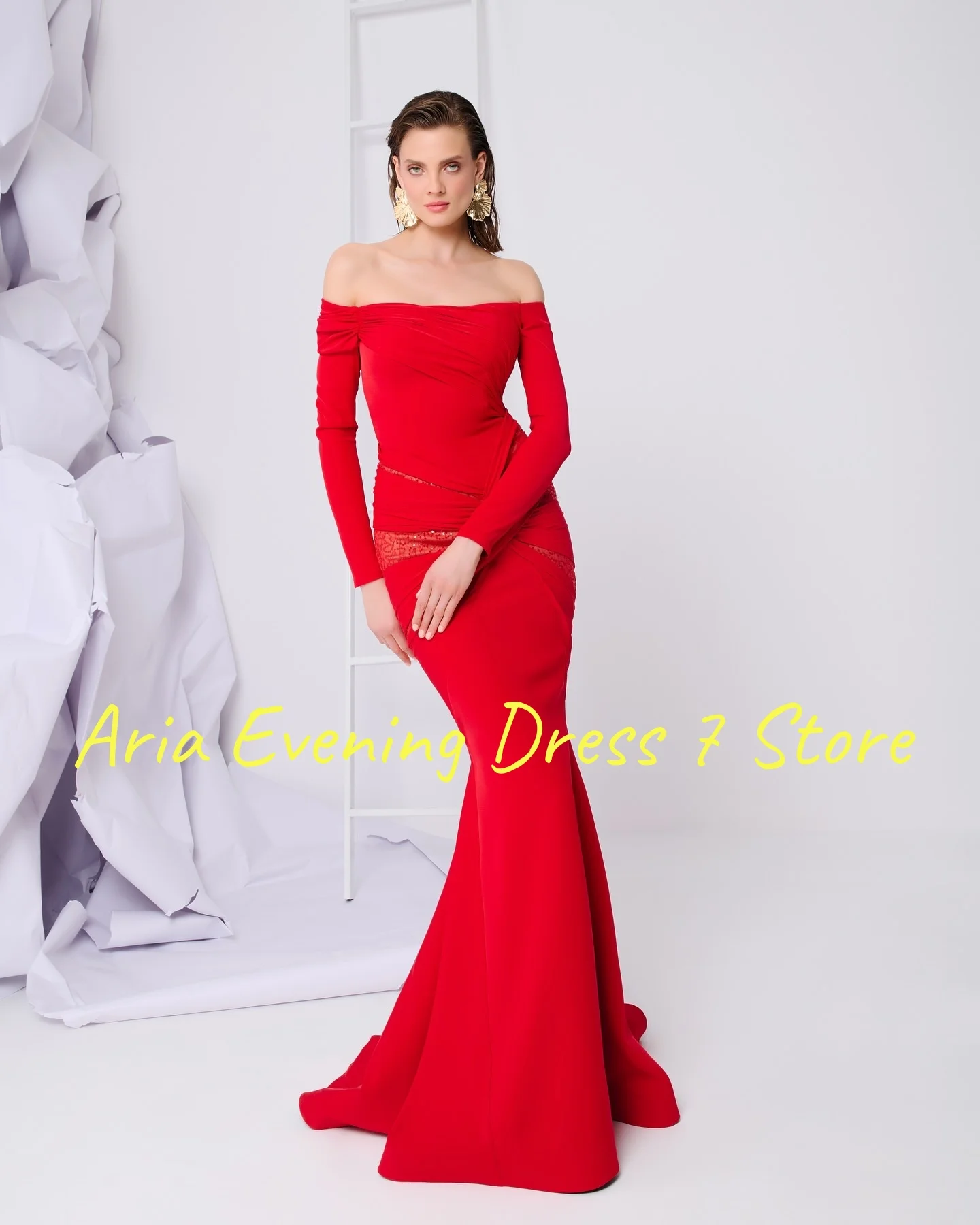 Vestidos de Noche con lentejuelas de sirena, Jersey de temperamento personalizado, vestido de fiesta de manga larga de alta calidad, tamaño personalizado