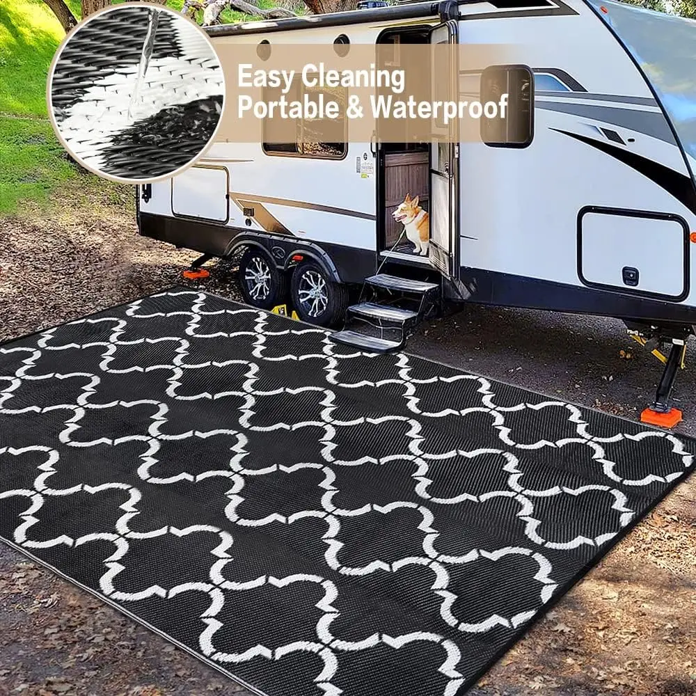 Outdoor Patio Reversible Portable Outdoor Plastic Straw Rug For Patio,Deck,Porch,Balcony,rv,beach,picnic Outdoor Rug