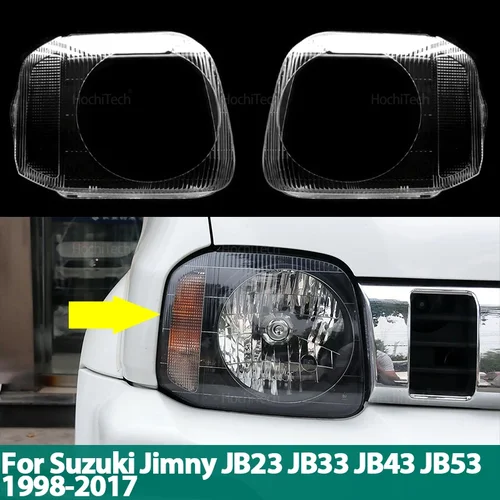 Carcasa transparente para faros delanteros, carcasa de lente, cubierta de cristal para faros delanteros Suzuki Jimny JB23 JB33 JB43 JB53 1998-2017