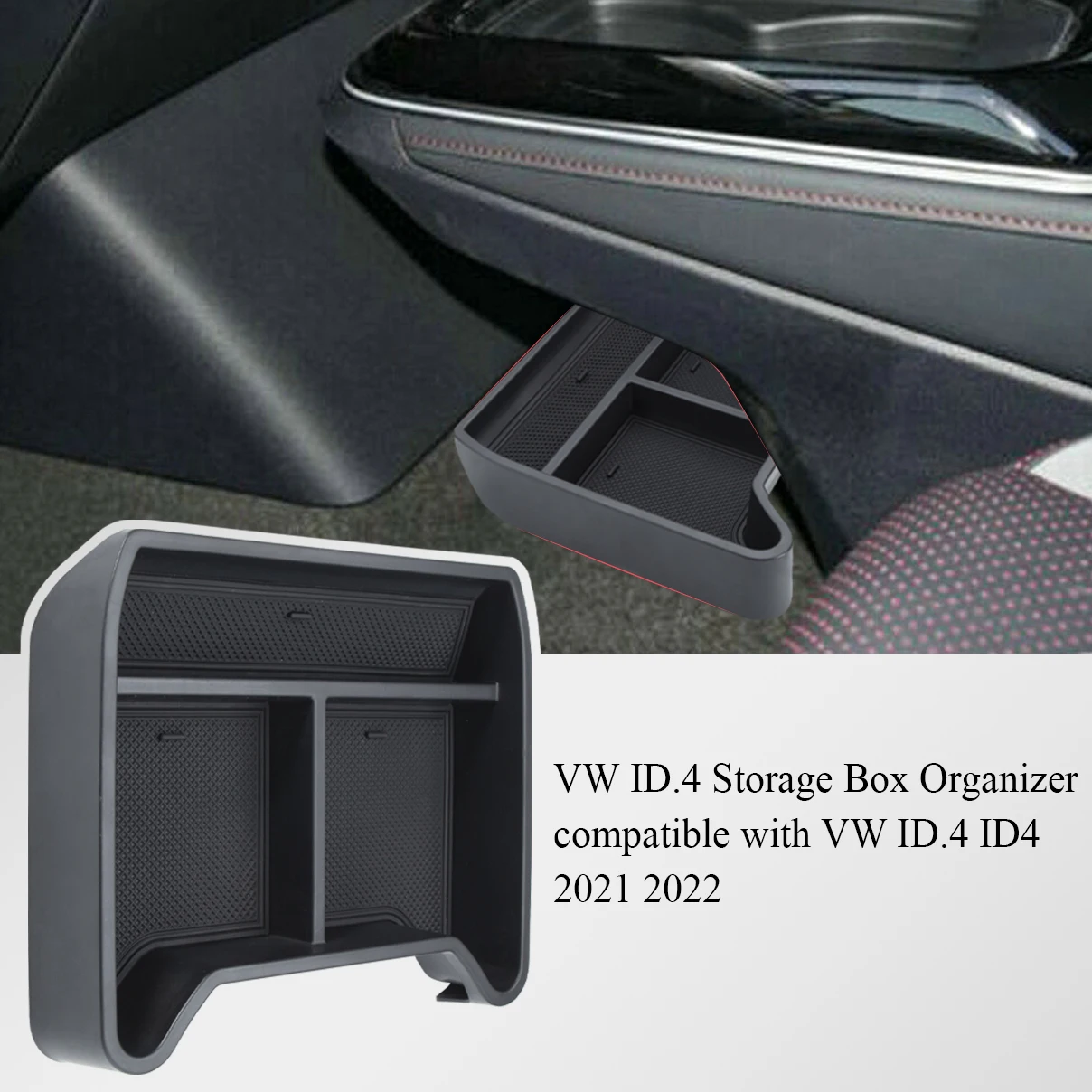 صندوق تخزين مسند الذراع لوحدة التحكم المركزية للسيارة صينية الزخارف لسيارة Volkswagen VW ID.4 ID4 ID 4 CROZZ منظم داخلي #1