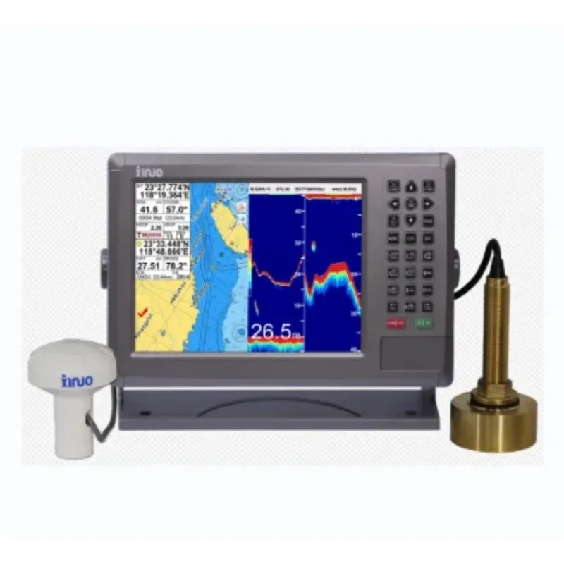 مجموعة أدوات مكتشف الأسماك XINUO GPS من Marine Electronics XINUO XF-1069GF - شاشة LCD كبيرة مقاس 10.4 بوصة، NMEA0183 AIS Transpond #1
