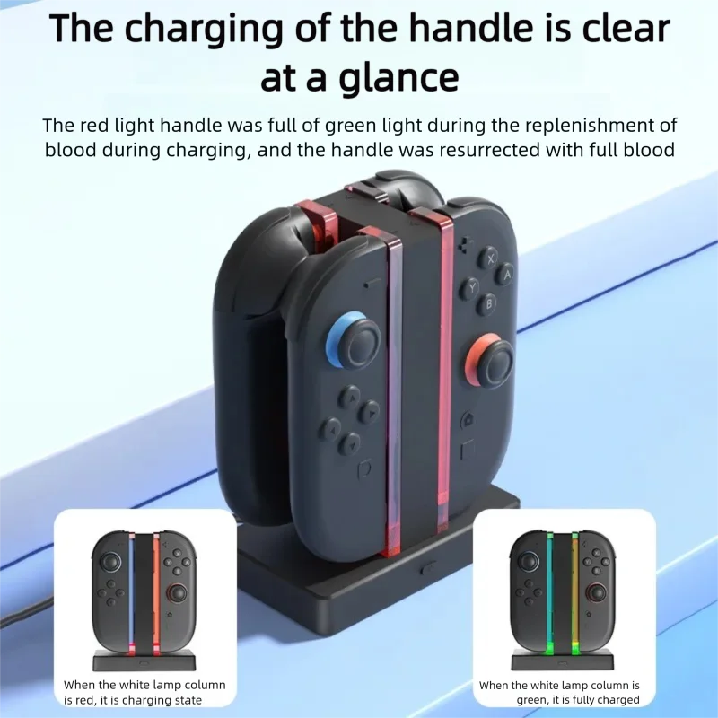 4 في 1 للتبديل 2 وحدة تحكم شاحن حوض دعم 4 Joycons قاعدة محمولة محطة شحن للتبديل 2 الملحقات