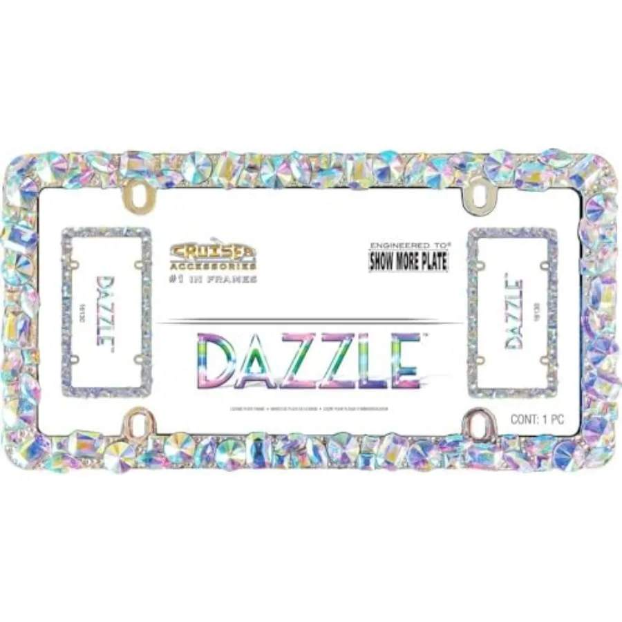 

16130 Dazzle License Plate Frame, Chrome