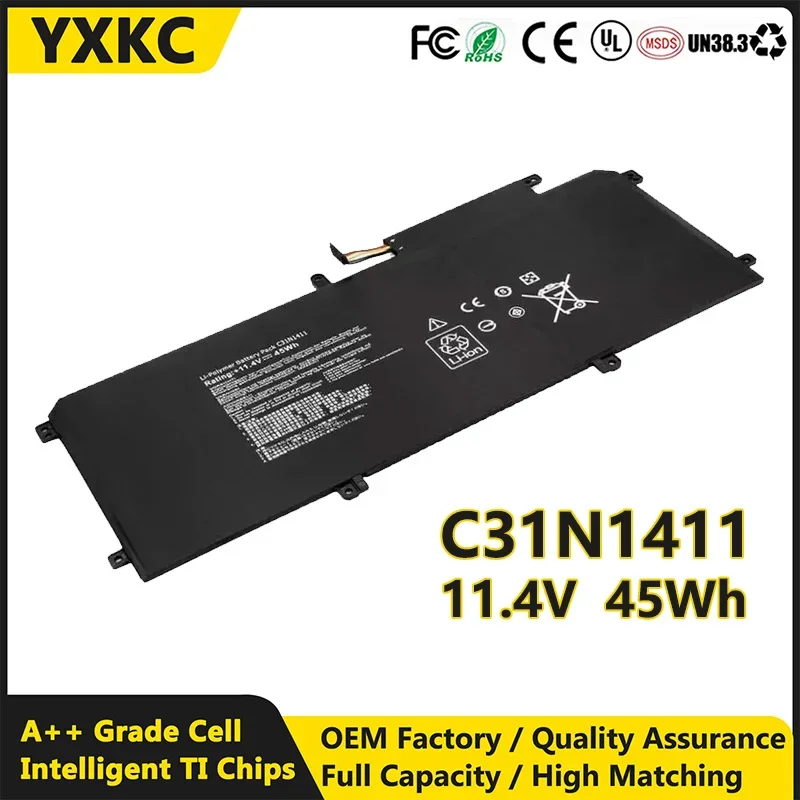 

YXKC 11.4V 45Wh laptop battery C31N1411 for ASUS Zenbook UX305 UX305L UX305F UX305C UX305CA UX305FA notebook polymer battery