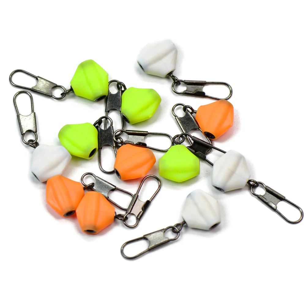 Fishing Sinker Slip Clip Interlock Snap 10Pcs Weight Slide Float Rest Connector Fishing Float Link Tackle Parts