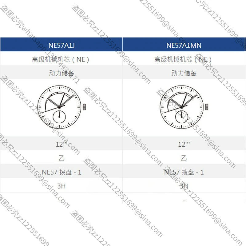 For NE57A3H High-end Mechanical Movement, Four Hands, Six O'clock Date Small Seconds, Original Accessories