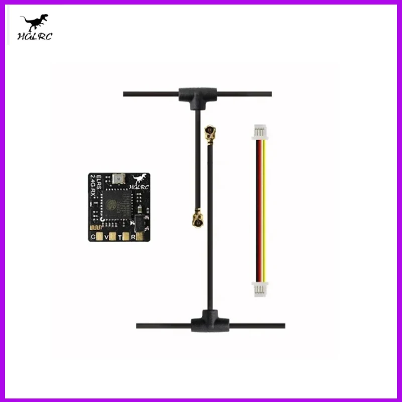 HGLRC ELRS 2.4G Ricevitore 500MHZ Tasso di aggiornamento ELRS 3.0 per aereo RC FPV Droni a lungo raggio Parti fai da te