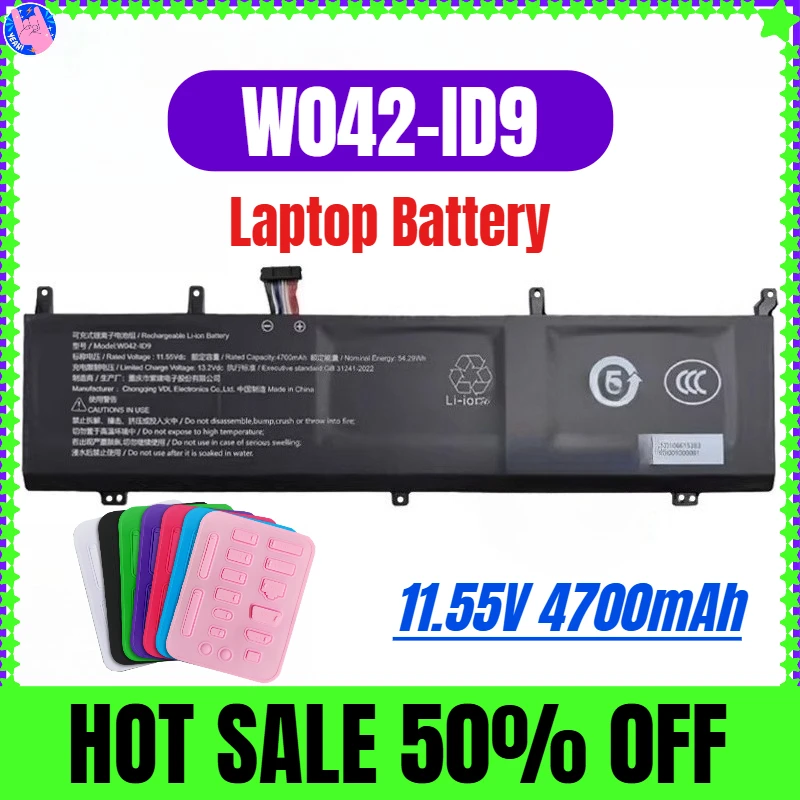 

11.55V 4700mAh New W042-ID9 for WOOKNG Wukong X15 Laptop Battery
