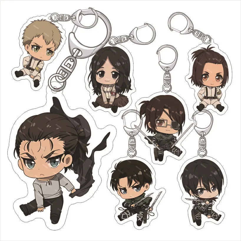 Attack On Titan Acryl Schöner Schlüsselanhänger Klassischer Anime Schmuck Freund Geschenktüte Charm Schlüsselanhänger Souvenir Kreativer Schlüsselanhänger Anhänger
