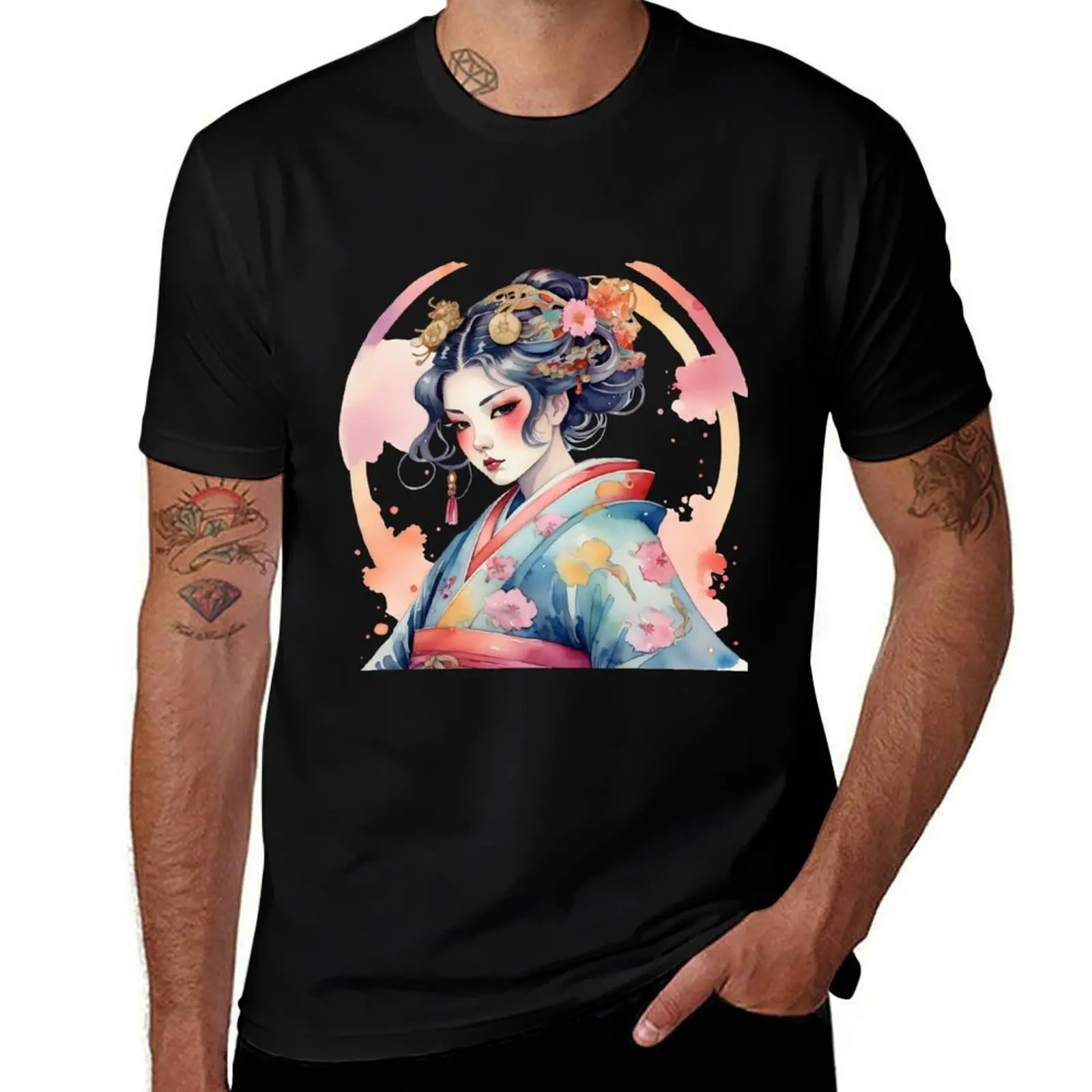 A colorful female Shogun T-Shirt Fashion Simple Casual Tee Shirt T-Shirt