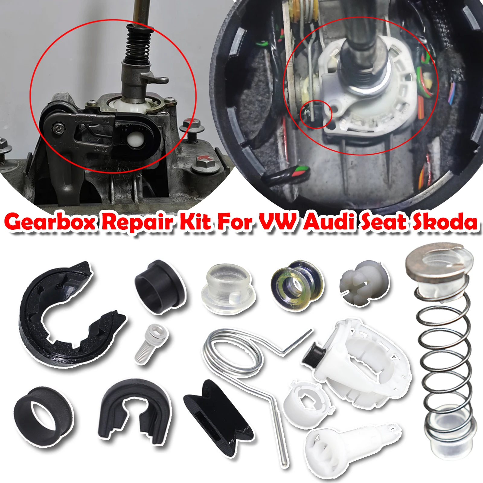 

Gearbox Repair Kit MT Shifter Reverse Lever Change Selector Linkage Bushes Drivetrain Spare Accessories For Audi Seat Skoda VW