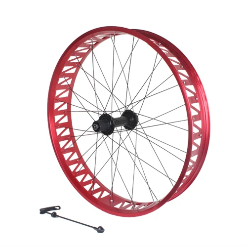 26x4.0/4.9 Inch Fat Bike Sneeuwscooter Schijfrem Wiel Set Peilin Hub Holle Voor 135Mm Achter 190Mm Fatbike Geanodiseerd kleur
