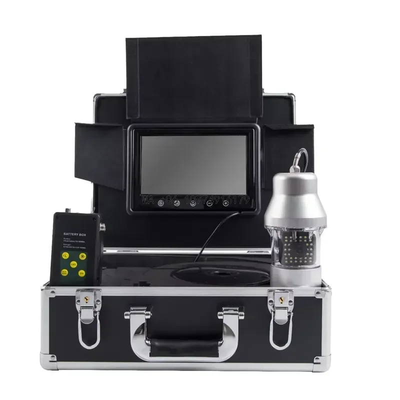 wmwmnu SYANSPAN 50M 8GB IP68 Waterproof DVR 9 Inch LCD Display 36 LEDs IR 360 Degree Underwater 8H Battery