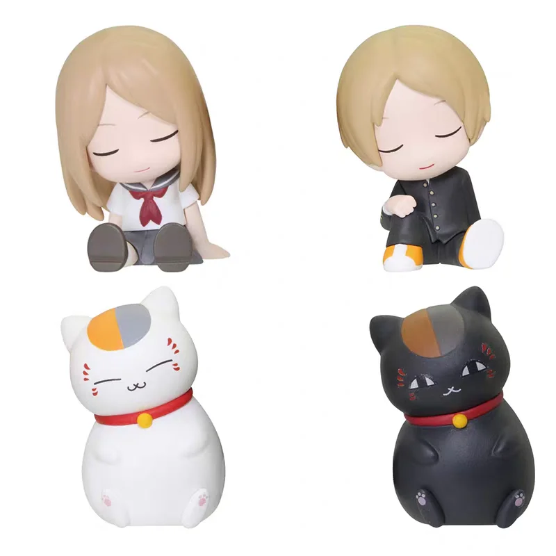 Natsume's Book of Friends Gashapon  Shoulder  to  Shoulder 2 Series  Natsume Takashi, Reiko, Nyanko Sensei Figures