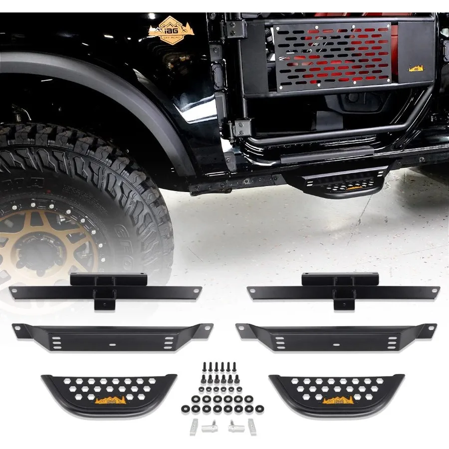 

IAG ILine Side Steps Without Factory Rock Rails for Ford Bronco 2 Door 20212024+ Not Sport Durable Aluminum Body Protection wit