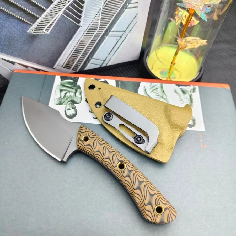 ジャングルハンティングコンバット固定刃ナイフアウトドアキャンプアドベンチャーユーティリティフィッシングツール（kシース付き）高品質トラベルナイフ