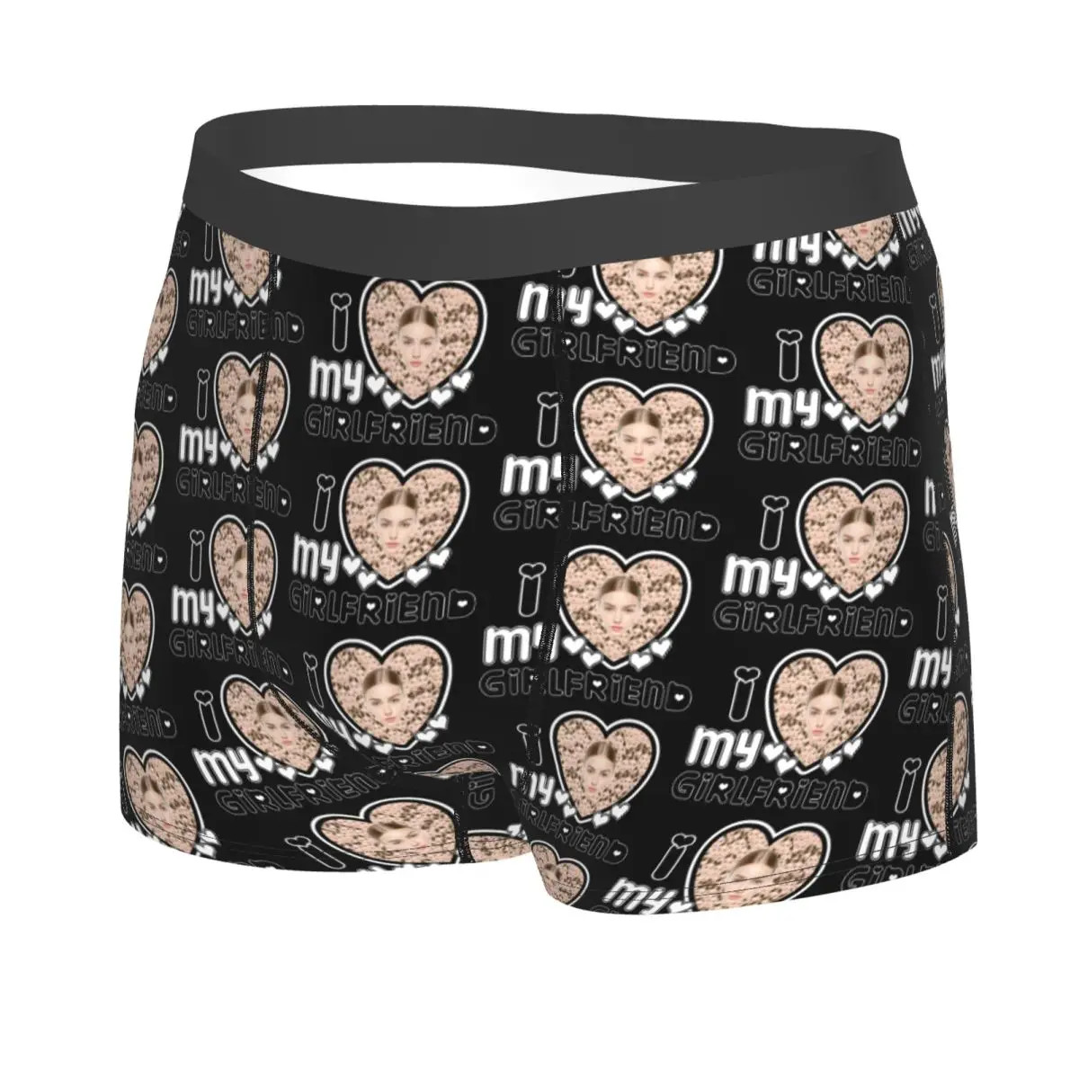 Maßgeschneiderte personalisierte benutzerdefinierte Gesicht Foto Unterwäsche männlichen Druck Jahrestag Geschenk Boxer Briefs Shorts Höschen weiche Unterhose