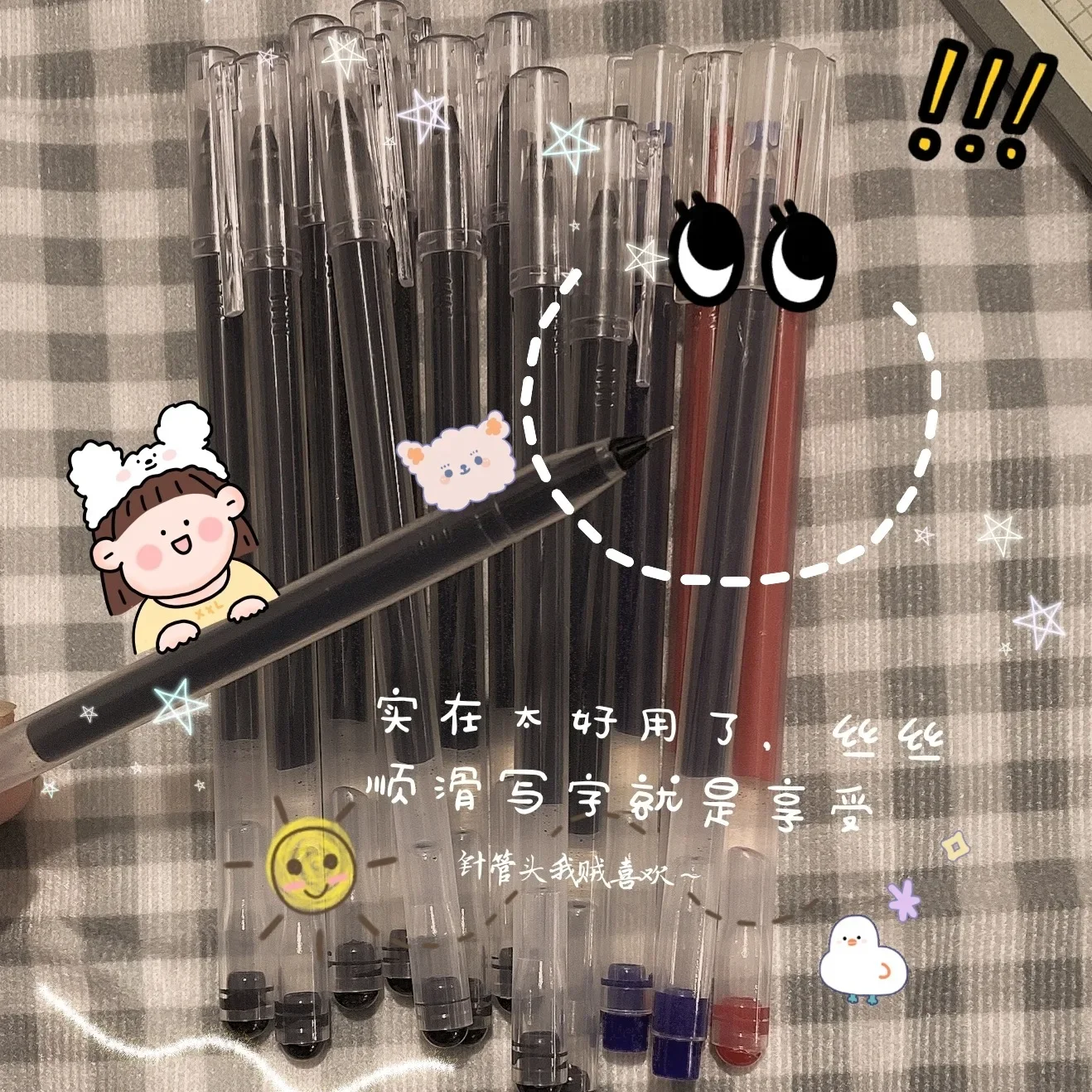 

50 шт., нейтральная ручка для письма Juneng, 0,5 мм, черная, синяя, красная, студенческая ручка, деловая офисная ручка, нейтральная ручка