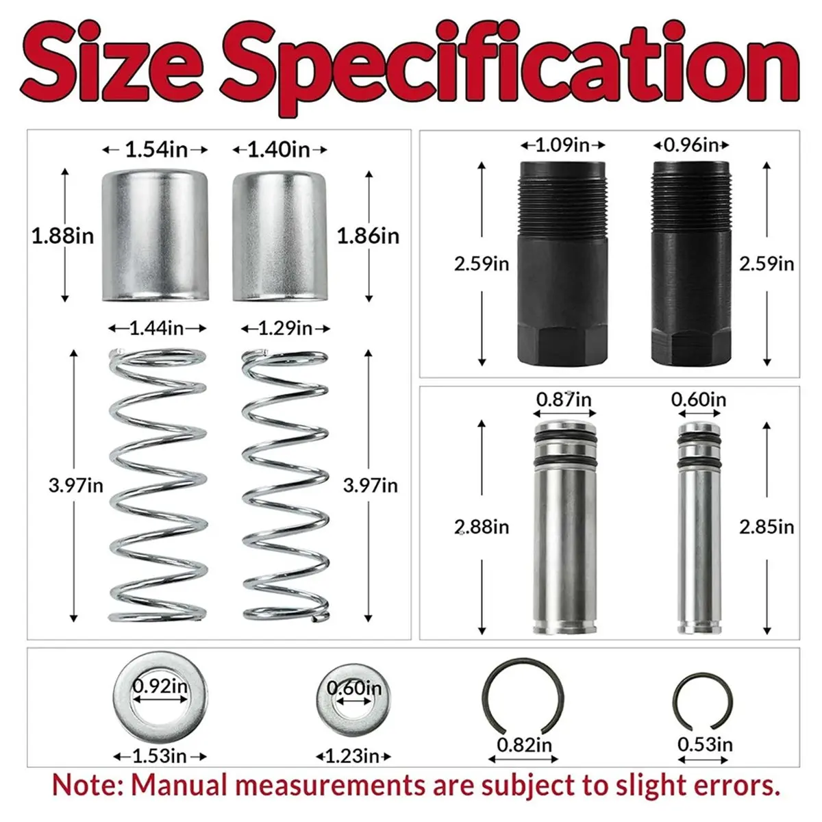 

2026 New Floor Jack Replacement Parts: Low-Side Horizontal Dual-Pump Piston Plunger Kit with Washer and Retainer Ring.