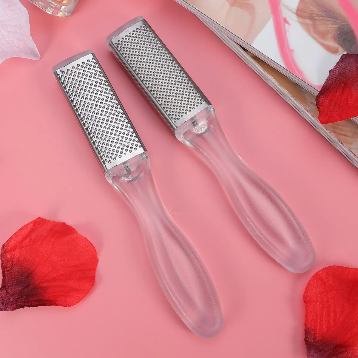 

2Pcs Foot Rasp File Stainless Steel Pedicure Tool Callus Remover Lightweight Hard Skin Corn Dead Skin Removal Foot Rasp File