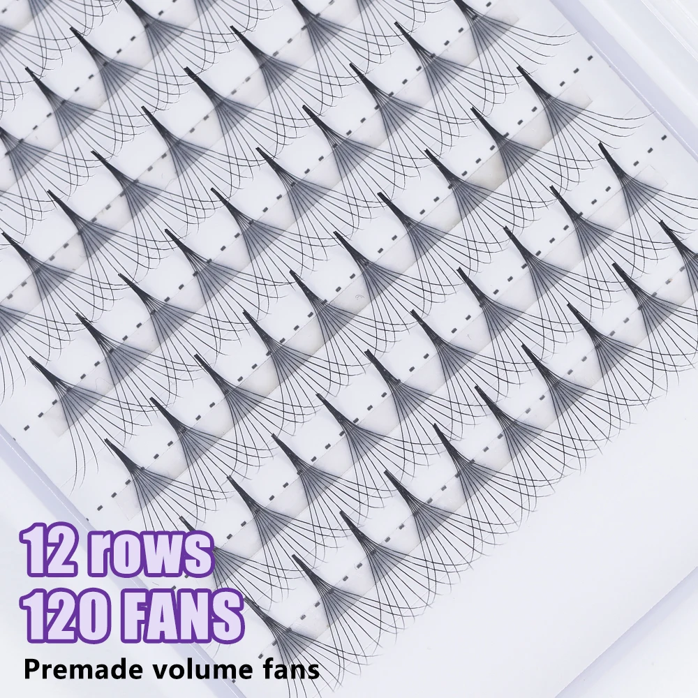 Dkasama Premade Volume Fans 5D-10D Eyelash Extension CC/dd Long Stem Thin Pointy Base Russian Fans Ready Volume Individual Lash