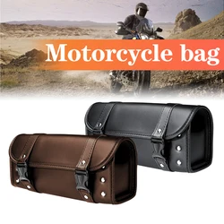 Sac à outils de guidon de moto vintage, pack latéral durable, étanche pour voiture de vélo de course, sacs de support de tête et de queue, universel