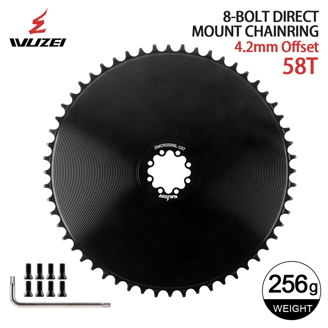 WUZEI 8 Schrauben Kettenblatt für SRAM AXS Force Red Direct Mount Rennrad Kettenblatt 40 42 44 46T48T8 Bolzen schmale breite Krone