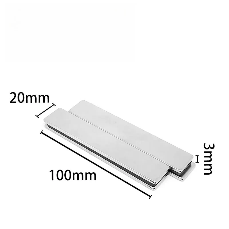 100x20x3mm Square magnets can be widely used for refrigerators, office document fixation and DIY   100x20x3mm