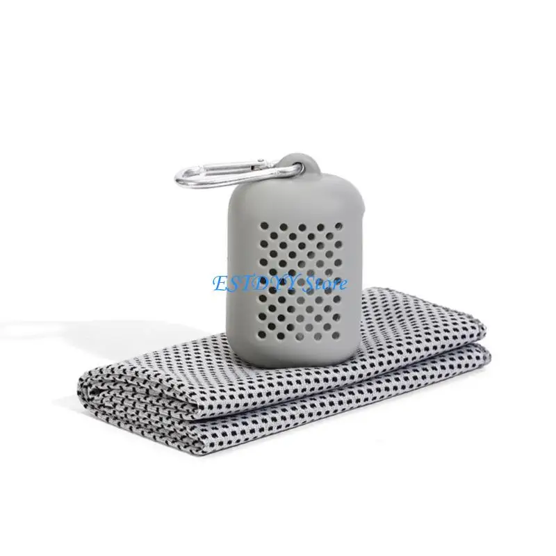 G6DE High Performances Sports Cooling Towel For Workouts Travel Sports Outdoor Travel Quick Drying Towel with Silicone Box