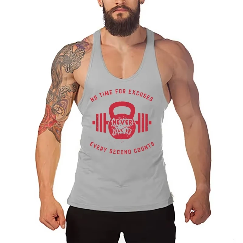 Men's Moisture-Absorbent Stringer Fitness Vest, Gym Active Tank, Quick-Dry Sleeveless for Regular Workout Fitness Days