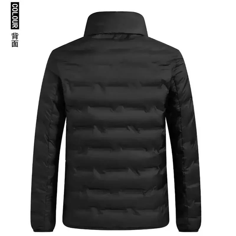 Winter New Men Thick Plush Jackets For Men Windproof Lightweight Down Jackets Mens Casual High Quality Black Coat Male 5XL