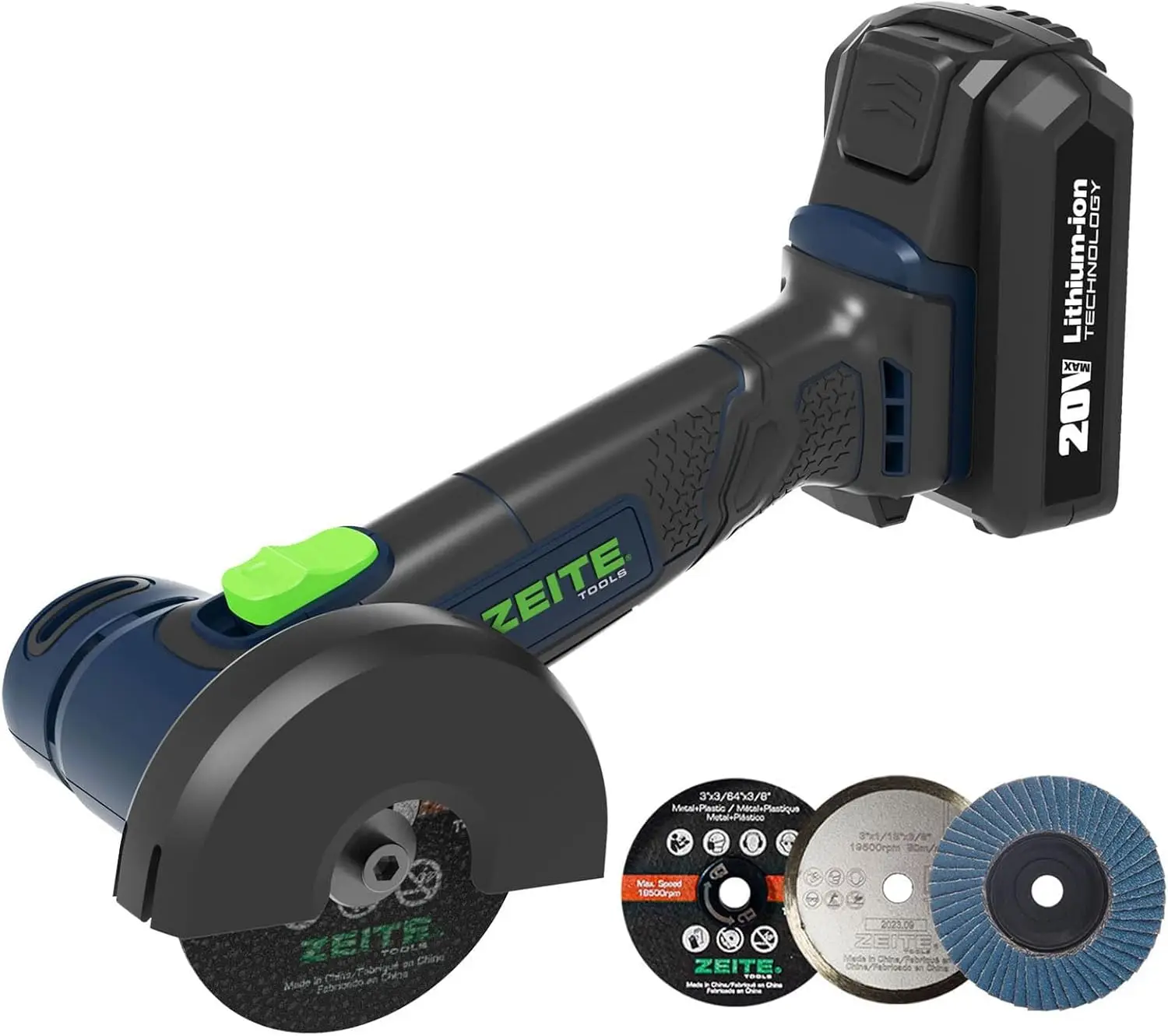 

20V Cordless Cut Off Tool, 3" Mini Multi-Cutter with 2.0Ah Battery, Fast Charger & Discs Included