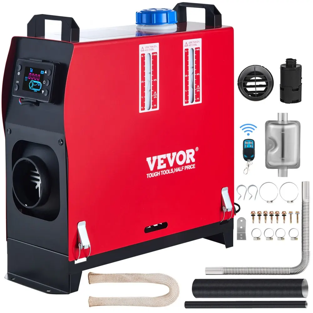 VEVOR 5 kW Diesel-Lufterhitzer, All-in-One, 12 V Diesel-Standheizung, Schalldämpfer, 5000 W