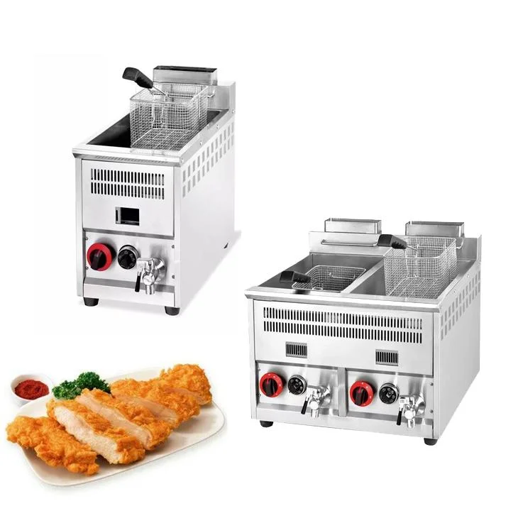 High Quality Stainless Steel Commercial Gas Deep Fryer Chicken Chips Kitchen Equipment Deep Fryer