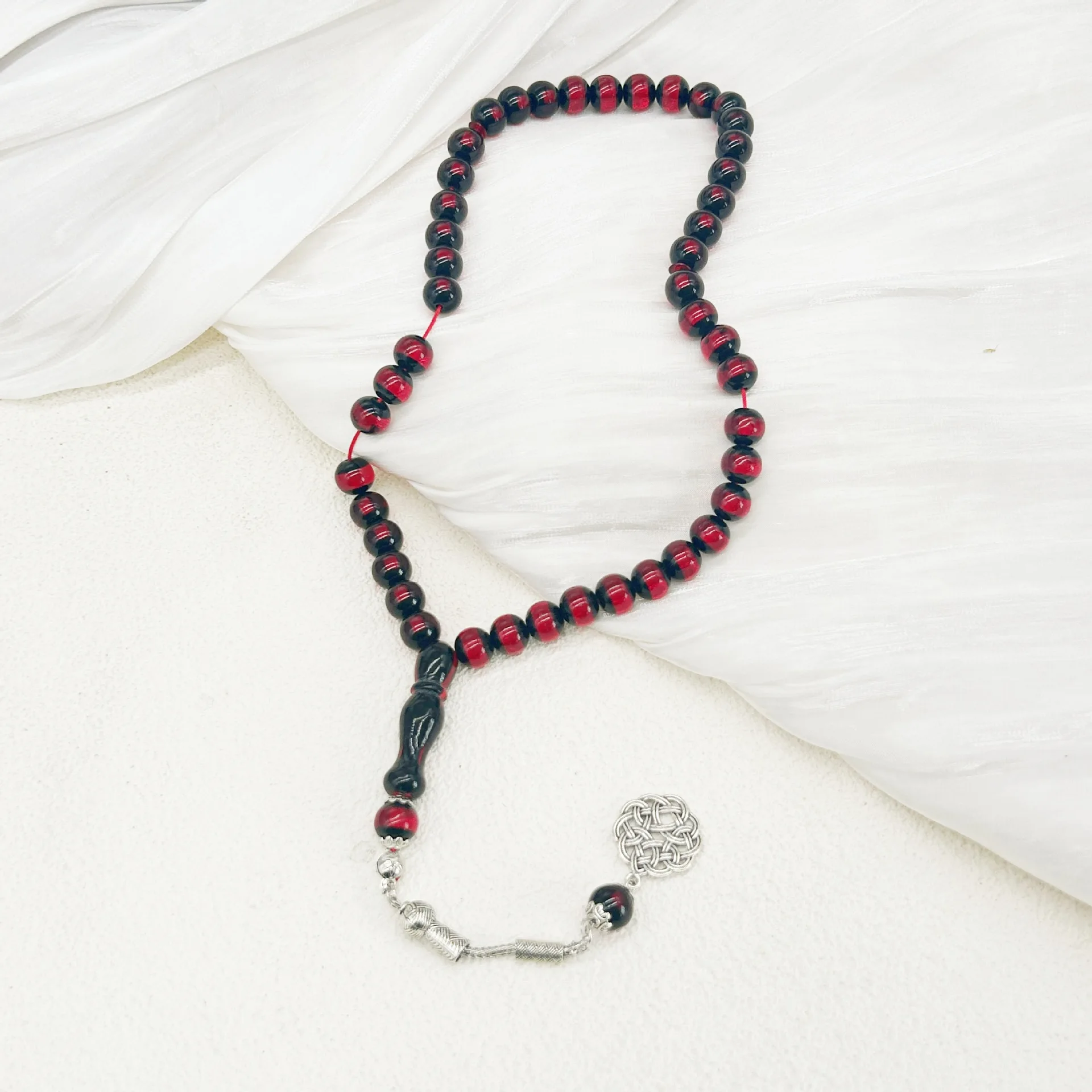 Islamic Tasbih Muslim Rosary 45 Prayer Beads Rosary for Men Women Bracelet Acrylic Charms Pendant Turkey Jewelry Tasbeeh Gift