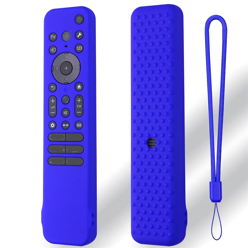 For Sony RMF-TX810U/RMF-TX811U/RMF-TX910U Remote Control Protective Silicone Case Cover Shockproof Anti-Slip Sleeve with Lanyard