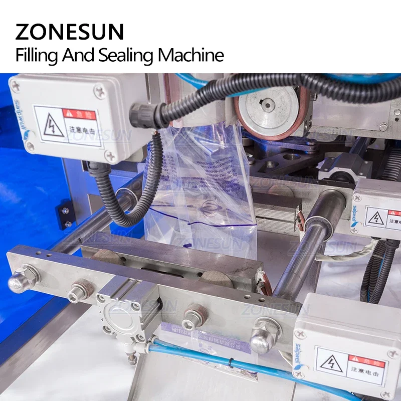 ZONESUN 10 Heads Automatic Chips Granule Biscuit Rice Bag Forming Weighing Filling And Back Sealing Machine