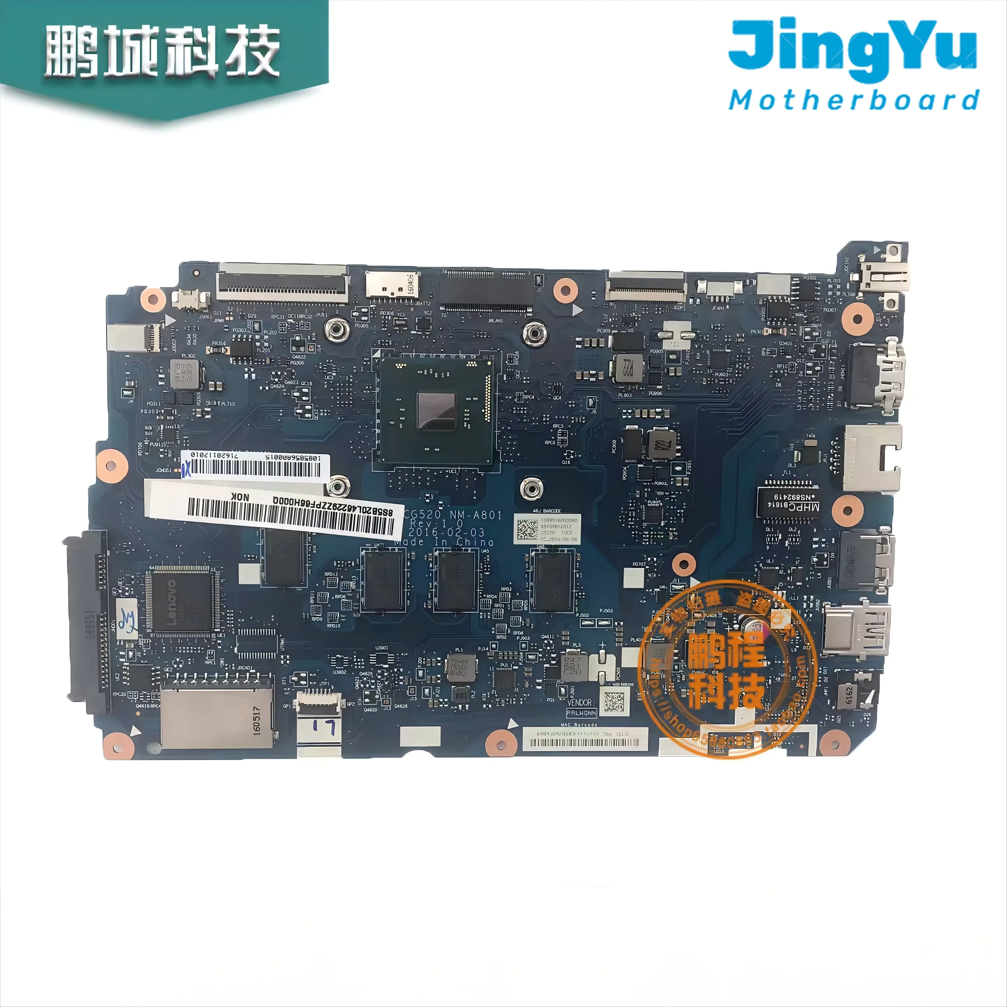 

For Lenovo IdeaPad 110-15IBR Laptop Motherboard 5B20L77418 NM-A805 Mainboard CPU N3060 4G RAM