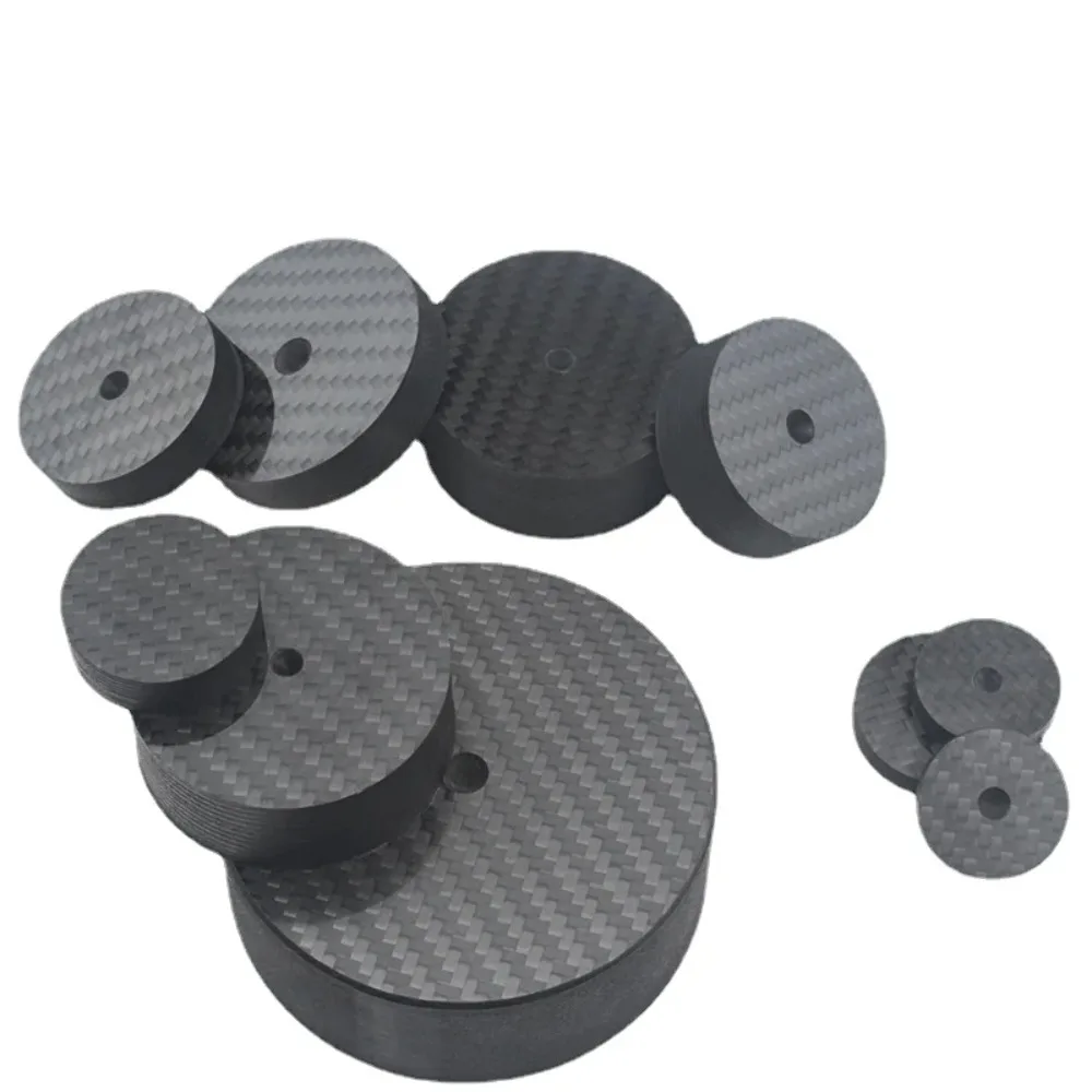 10Pcs 4K Carbon Fiber Shock Absorbing Spike Feet HIFI Fever Speaker Foot Pad For Amplifier CD Player Bookshelf Floor Speaker