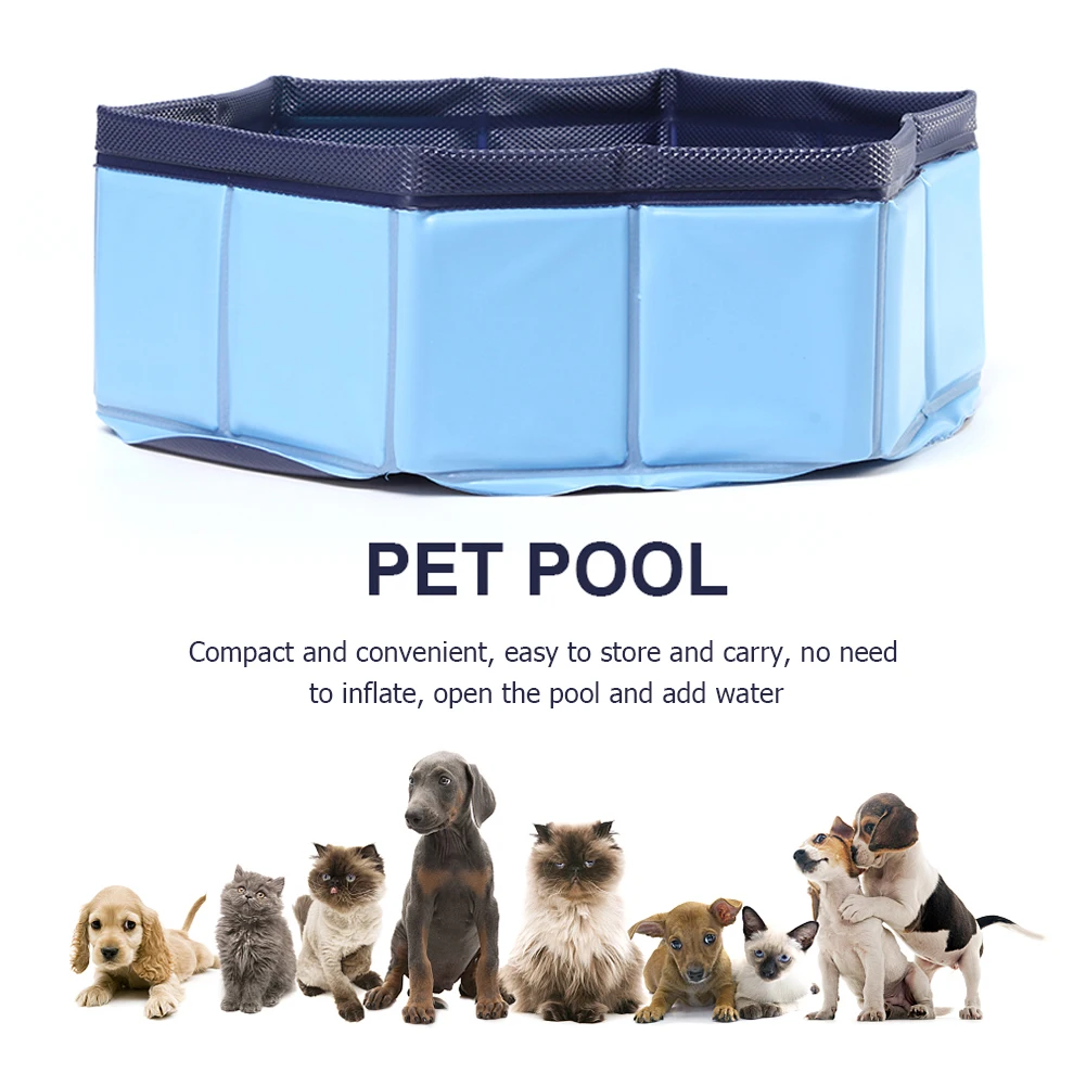 

Foldable Bathing Swimming Tub Outdoor Indoor Dog Swimming Pool Kids Water Toys Baby Play Pool Portable for Puppy Kitten Kids