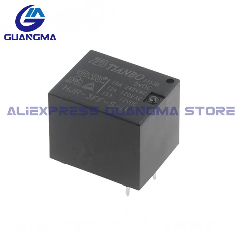 10PCS 100% New original Relay HJR-3FF-S-H-5VDC HJR-3FF-S-H-12VDC HJR-3FF-S-H-24VDC 4Pin 10A 240VAC HJR 3FF S H 5VDC 124V 24VDC