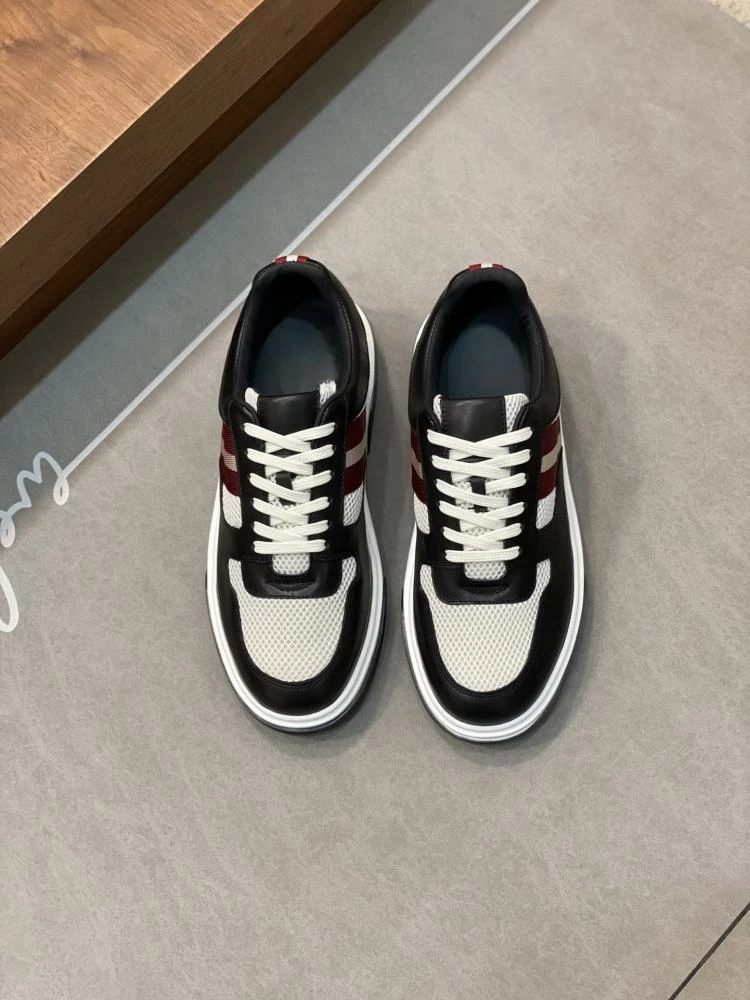 New B Style Men Sports Fashion Patchwork Casual Shoes Matching Leather Stitching Lace-up Fashion Comfortable Low-top Board Shoes