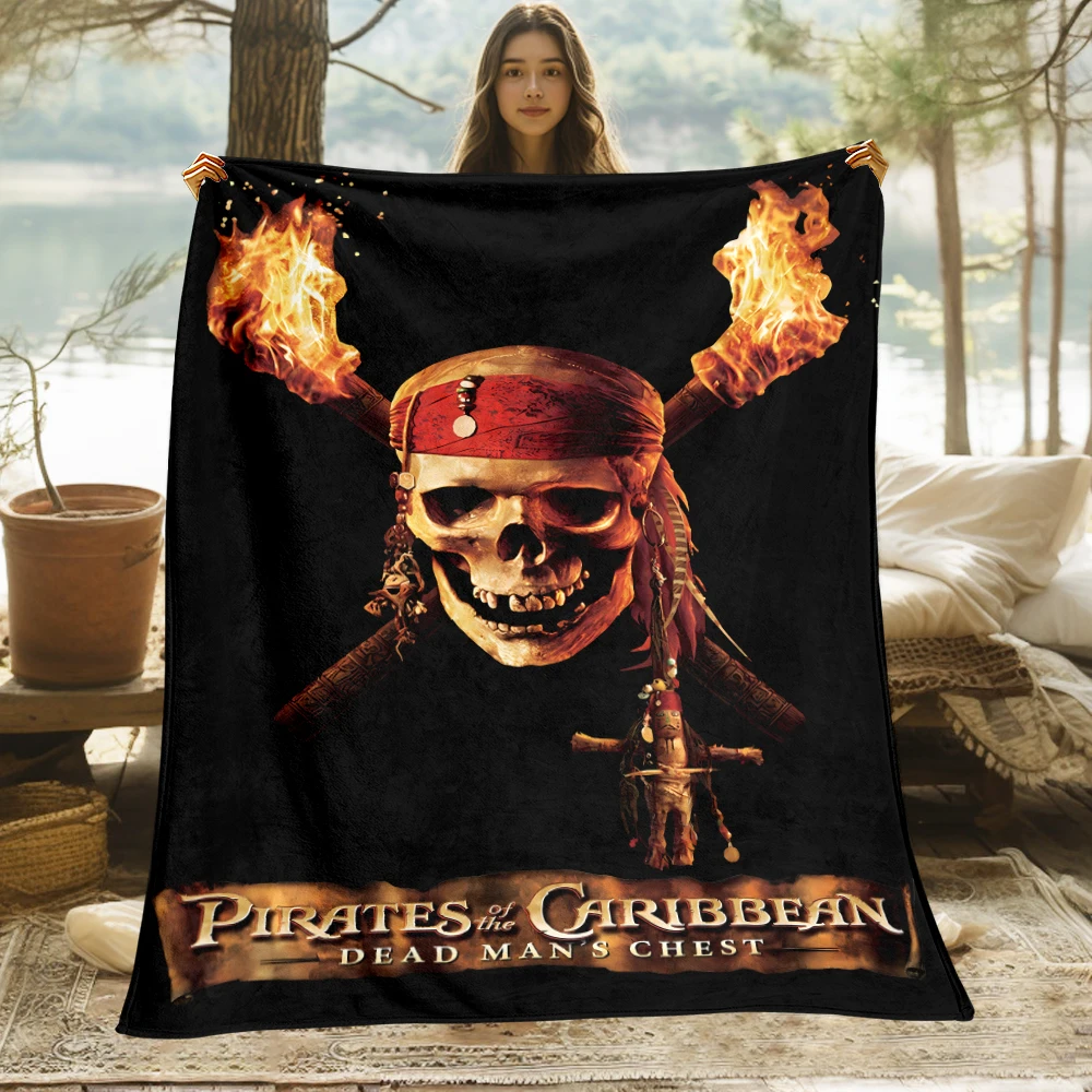 Pirates of the Caribbean thin blanket, Lightweight Flannel Throw for Sofa,Bed,Travel,Camping,Livingroom,Office,Couch,Chair，Bed