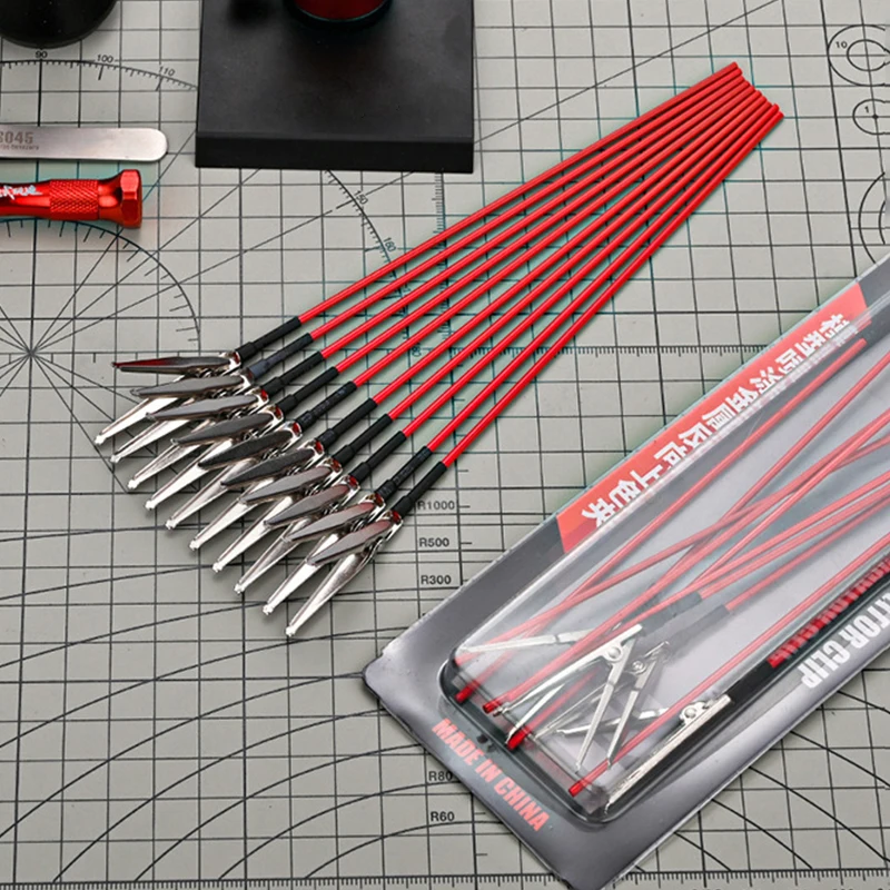 10Pcs MS130 Reverse Painting Clips Spray Metal Coloring Tool For Modeler Building DIY Craft Painting Making Tools