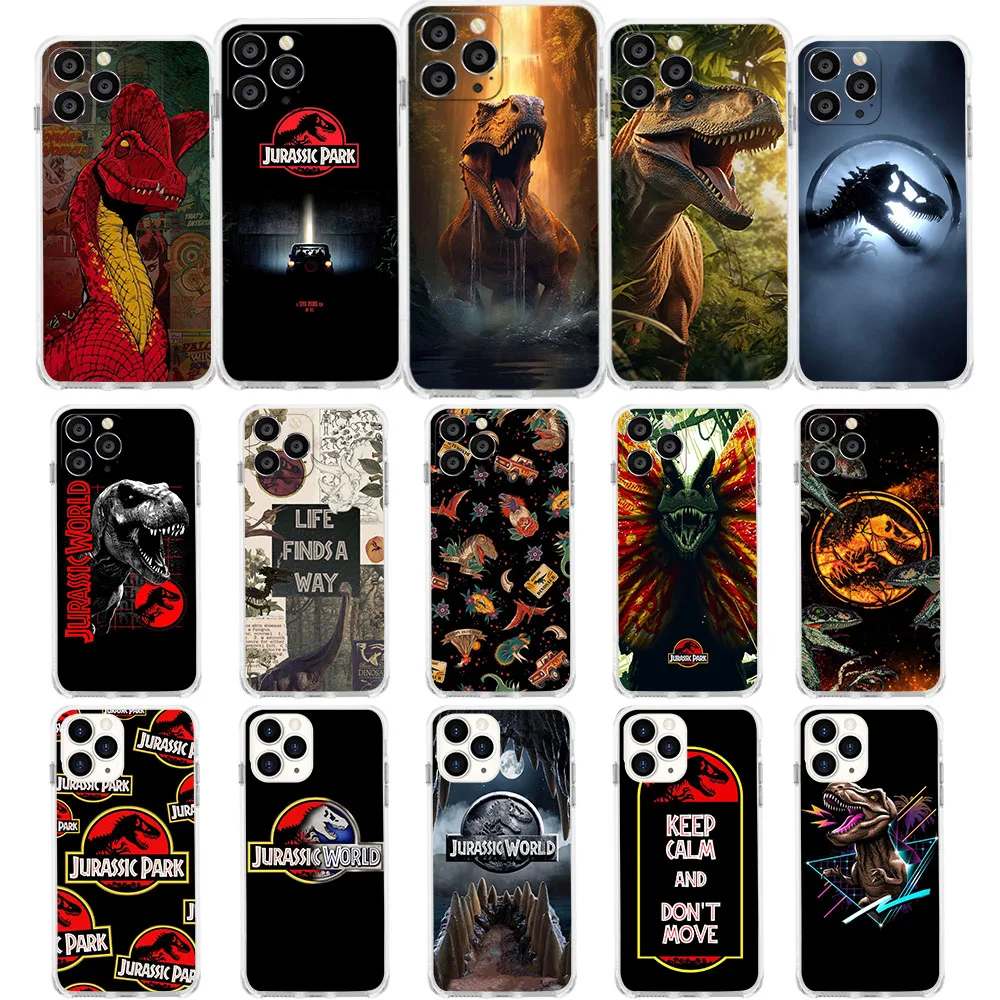 UK-66 Jurassic World Dinosaur Soft Case for Moto E4 E5 G6 GO E6 E6S(E6i) E7 E7i Edge 20 Fusion Play Lite Plus Power Pro