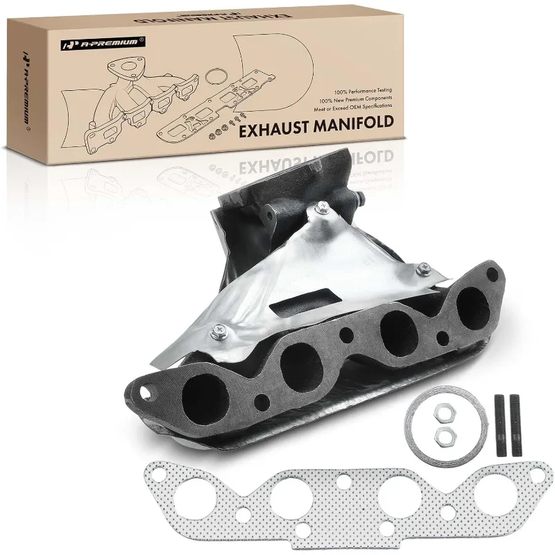 

A-Premium Engine Exhaust Manifold Kit W/Gasket, Studs, Nuts, Heat Shield [4Cyl 1.6L 1.8L]