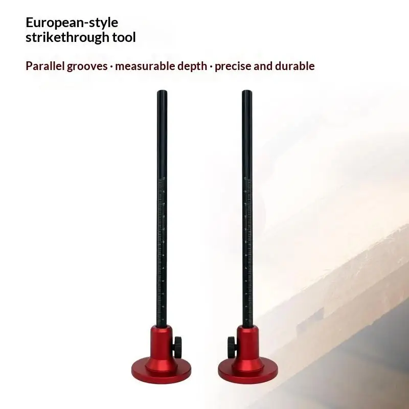 Wheel Marking Gauge Woodworking Scriber Wood Marking Tools With Inch/ MM Scale Parallel Line Drawing Mortise Measuring