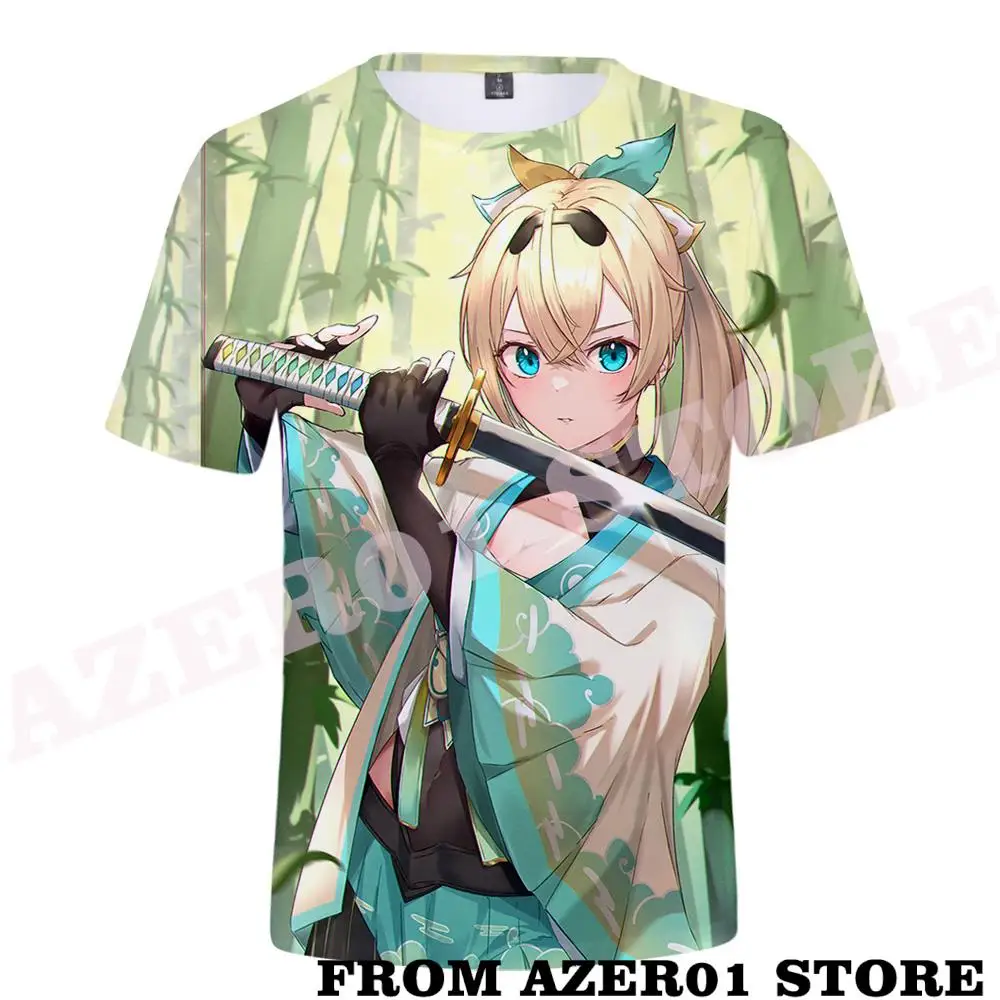 HOLOLIVE VTuber Kazama Iroh Merch Tee T-shirt Spring Summer Men/Women Street Clothes shirt Streetwear Tshirt